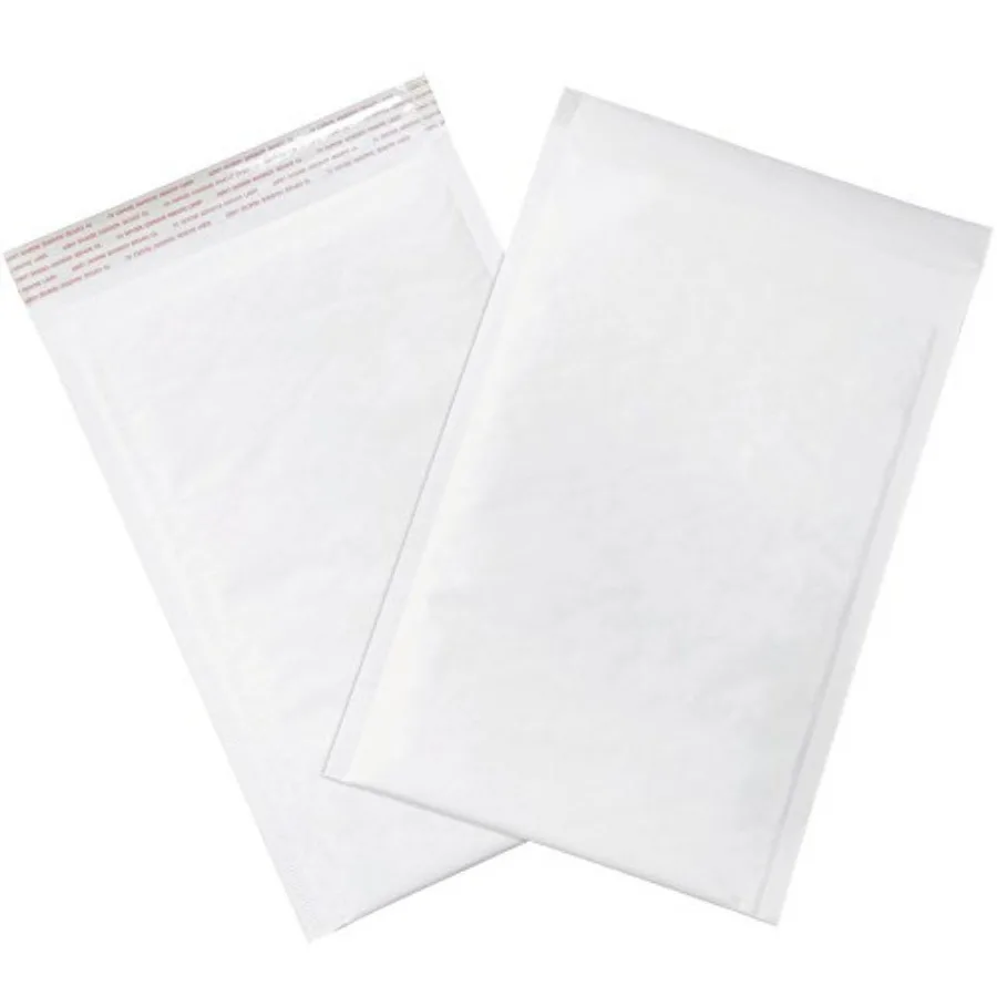 

White Bubble Mailers, #1, 7 1/4" x 12", Self-Seal, Padded Envelopes for Packing, Mailing and Shipping, Case of 100