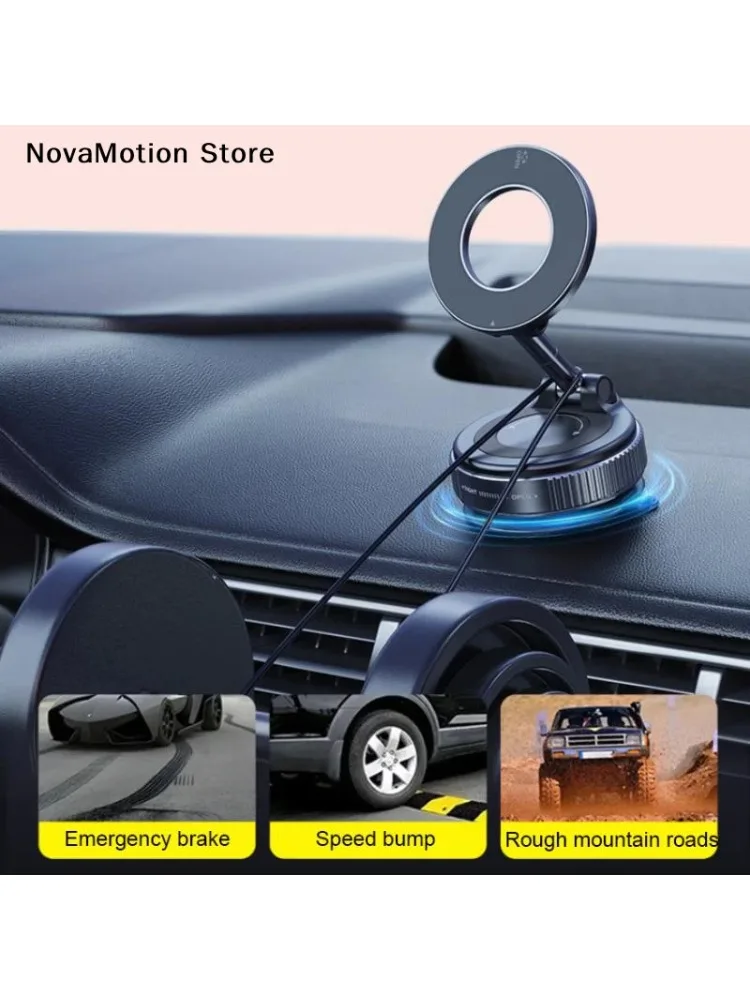 Faltbarer Starker Magnet Magnetischer Telefonhalter 360° °   Drehbarer Schreibtisch-Auto-Staubsauger mit Saugnapf für Windschutzscheibe und Armaturenbrett, Handyhalterung