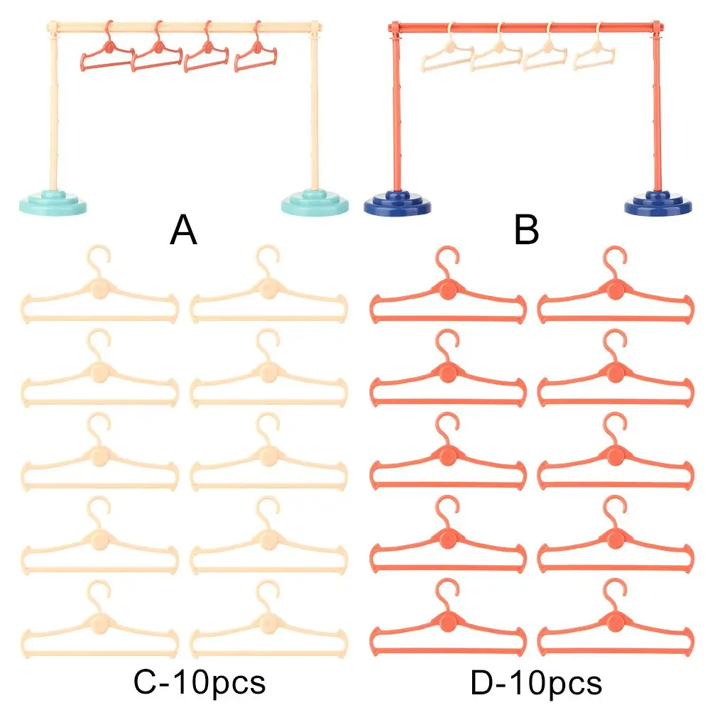 Miniatur 1/6 1/8 1/12 Puppen Kinder Spielzeug Puppe Zubehör Puppenhaus Möbel Kleidung Rack Kleidungsstück Organizer Kleiderbügel