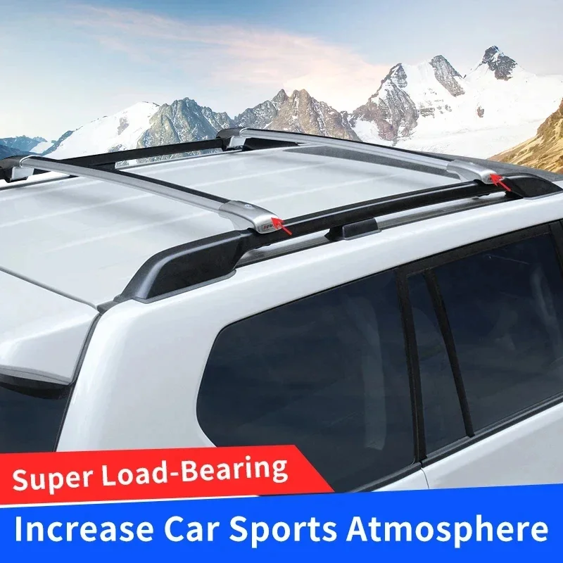 KQX High Quality Aluminum Alloy Roof Rack Bars Exterior Mod Accessories Fit 150 200 2008-2023 SUV