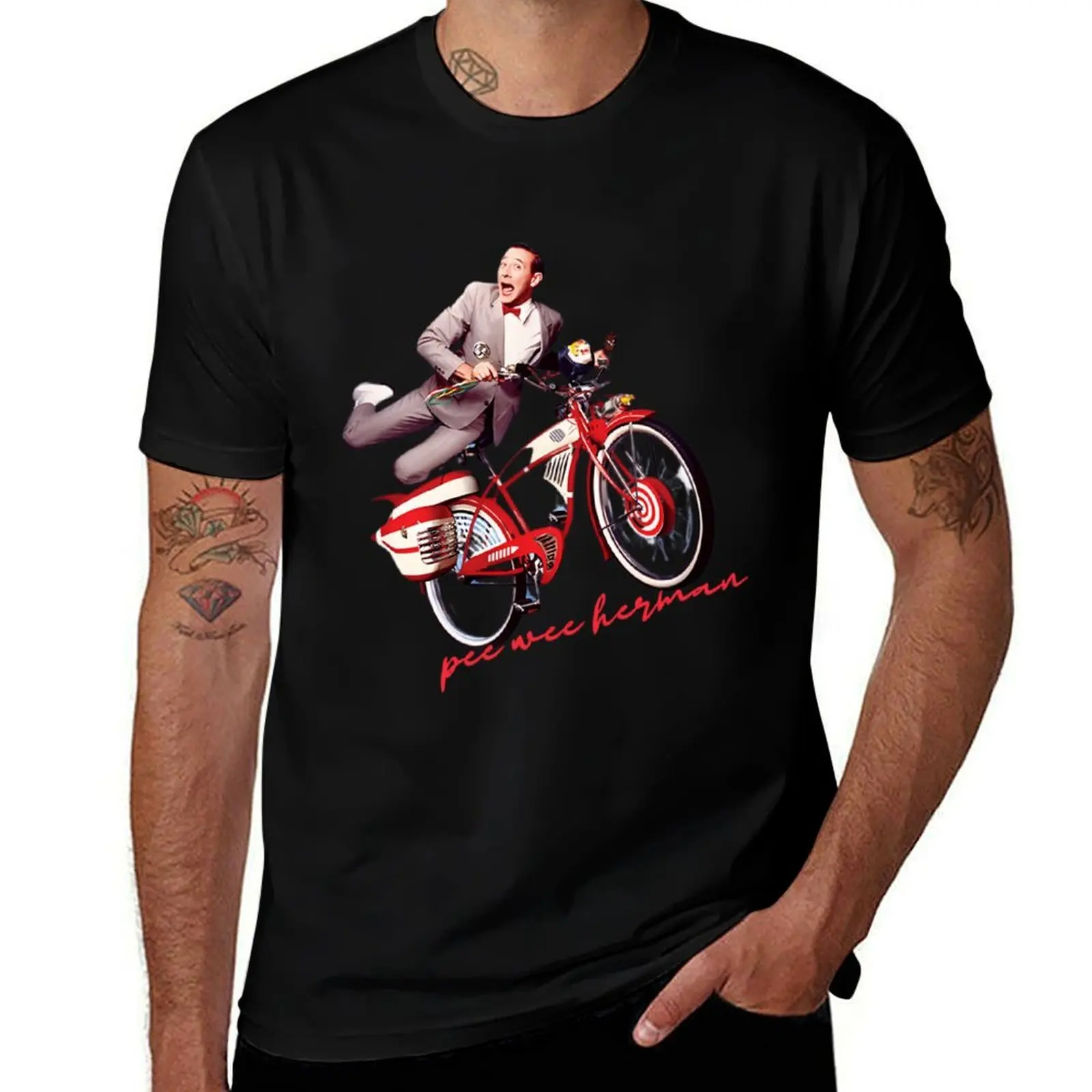 

pee wee herman,pee wee T-Shirt Basic Plain Tee for Spring and Summer