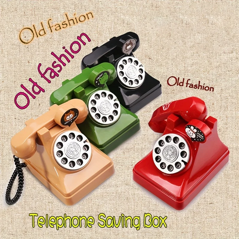 

1pc Dollhouse Mini Adorable Pink Telephone Saving Jar Model Room Decoration Ornament Accessory Photography Prop Birthday Gift