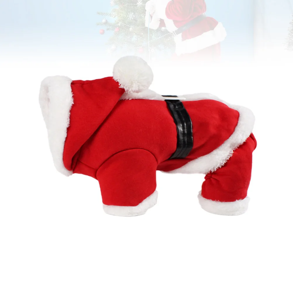 

Christmas Pet Coat Santa Clothes Dog Costume Puppy Winter Wear for Home Shop L Fashionable Adorable Design Pet Clothes