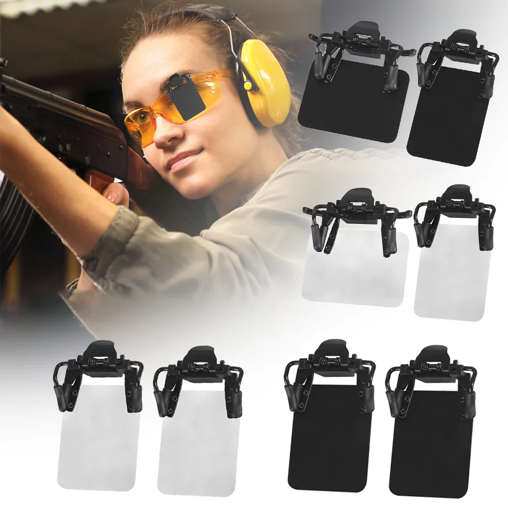 2Pcs Shooting Glasses Blinders Shooting Eye Mask Standard Shooting Eye Patches Glass Shields Clips for Aim Assistance Patches