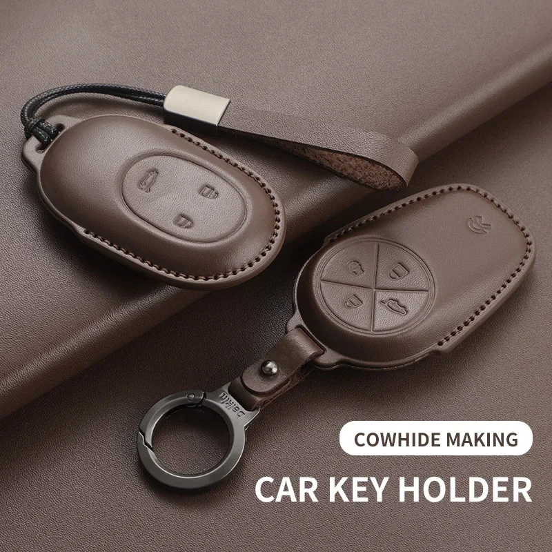 حافظة مفاتيح السيارة الجلدية لهاتف Wei Lai NIO ES6 ES7 ES8 ET5 ET7 ET9 EC6 EC7 ET5T EVE EP9 2018-2025 غطاء حماية سلسلة مفاتيح السيارة