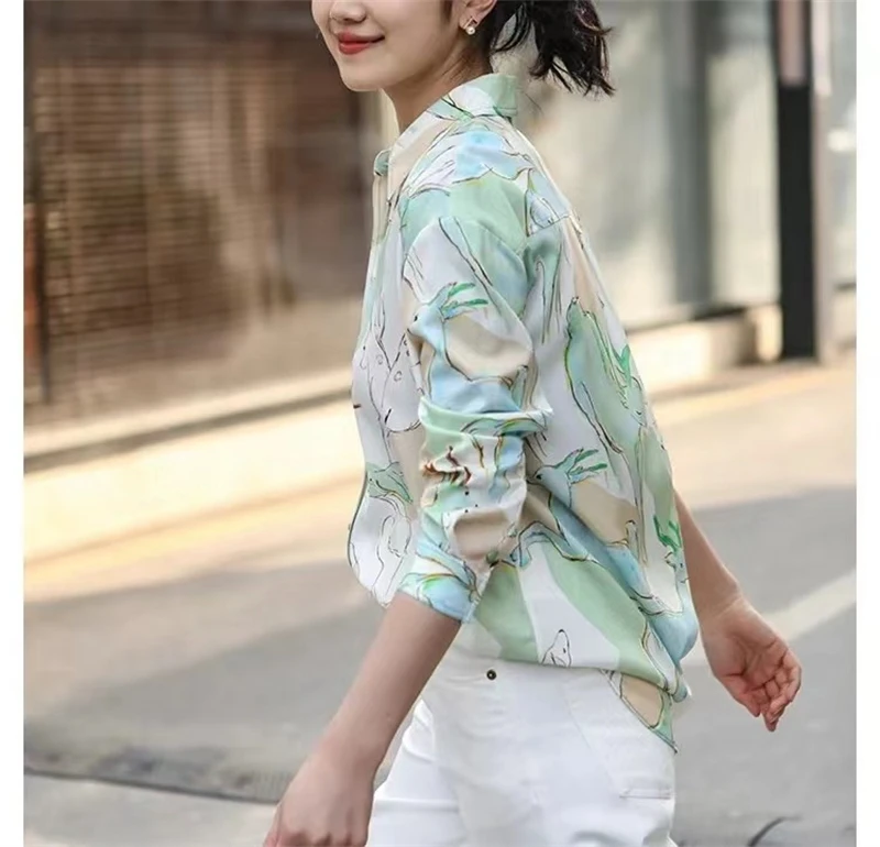 FANIECES S-3XL bluse Deer Print Casual Women Shirts Autumn Long Sleeve New ZA Blouses Elegant Office Ladies Tops قمصان وبلوزات