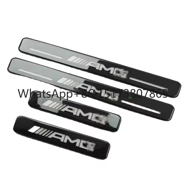 

black stainless steel LED Door Sills Illumination door scuff plate for Mercedes G class W463 2019-2023