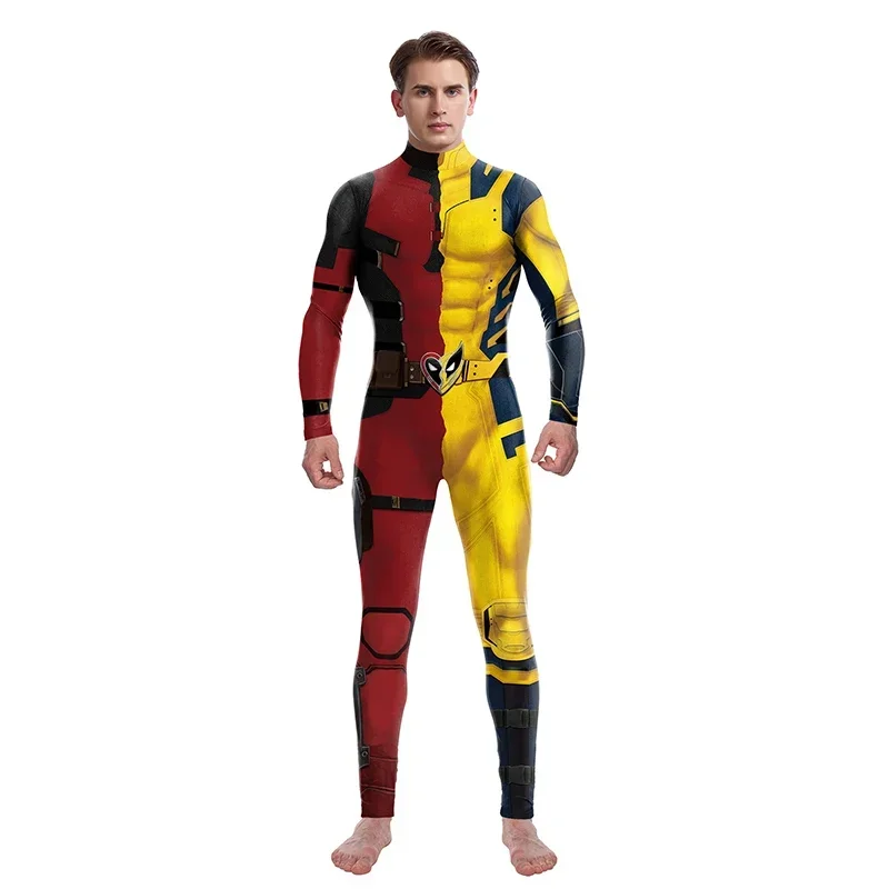 Deadpool wolverine cosplay macacão traje de super-herói deadpool halloween catsuit zenti wolverine festa bodysuit unisex das mulheres dos homens