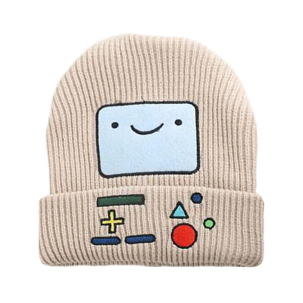 

New Cartoon Knitted Beanies Hat Embroidered Game Machine Pattern Cold Cap Knitted Skull Bonnet Unisex