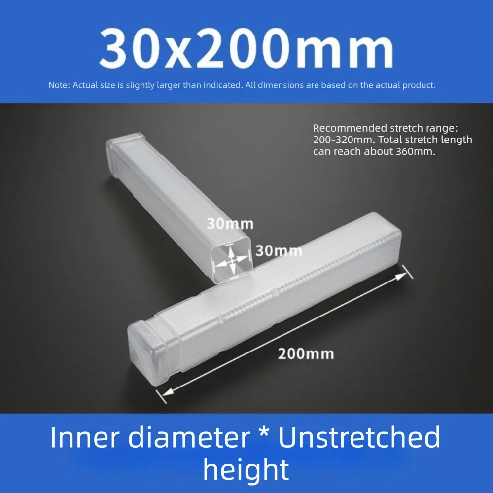 5pcs New Square Drill Bit Packaging Boxes Telescopic Plastic Packaging Box Transparent Storage Boxes Accessories Storage