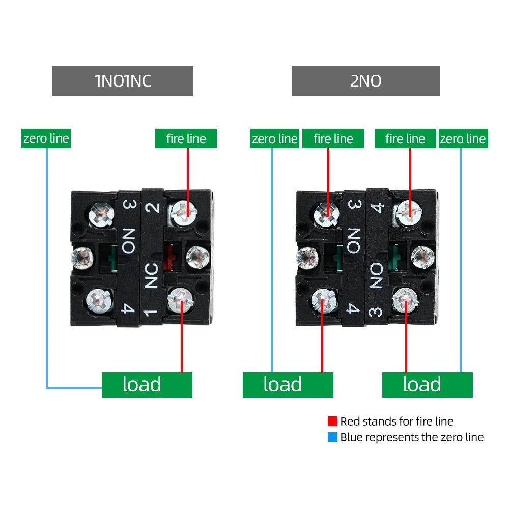 Knob Switch 22mm XB2-BD21 BD33 BD23 BD25 BD35 BD41 BD53 BJ33 1NO/2NO/1NO1NC 2/3 Position Self Locking Reset Select Knob Switch