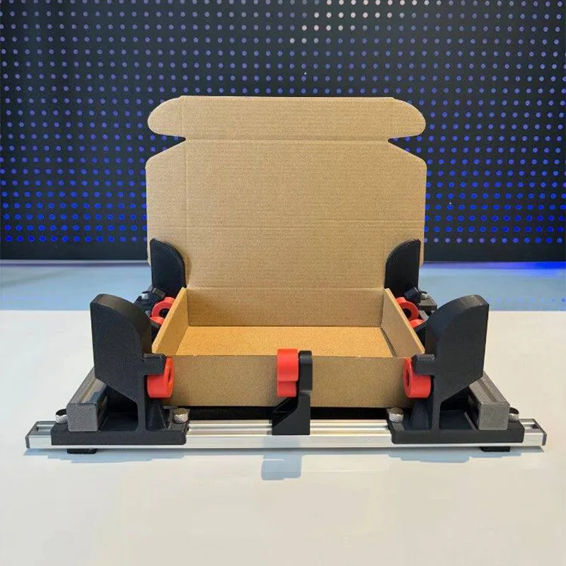 35x25CM/35x35CM Easy-Fold Box Clamp—Folding Aid with Rollers, Designed for Paper Boxes, Adjustable Size 45x45CM