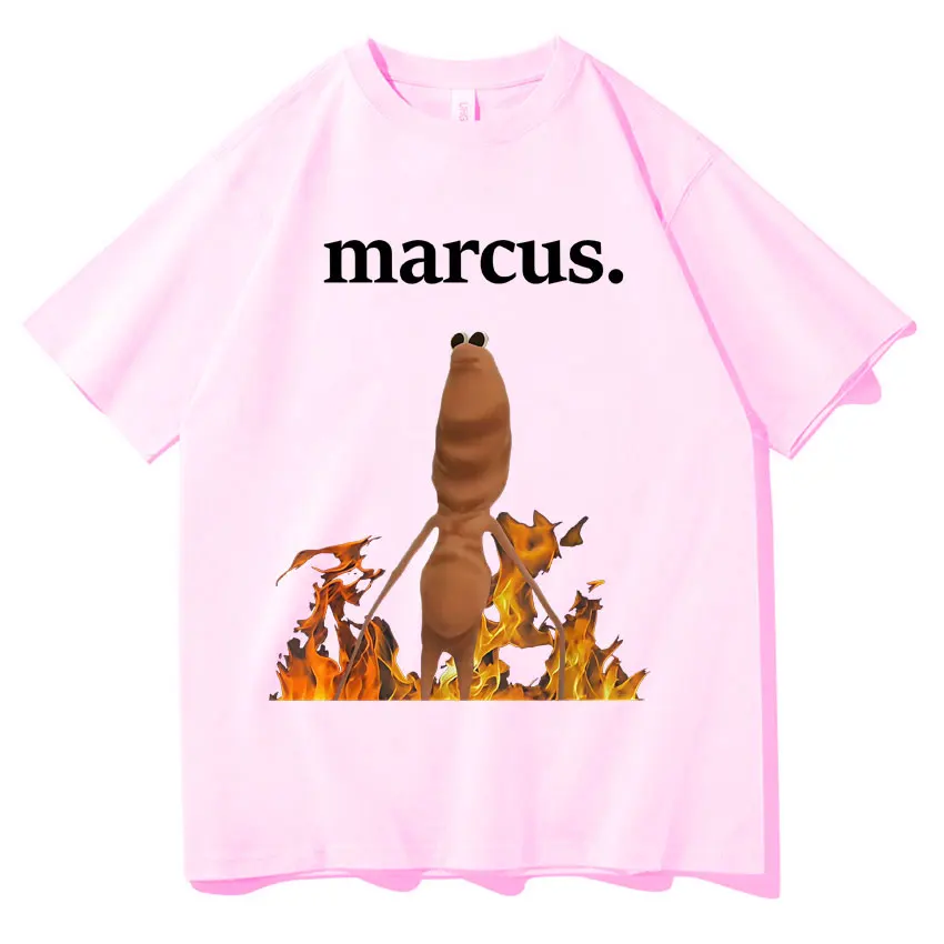 Men Women Print Funny Robert Help Marcus The Worm Summer T Shirt Aesthetic Oversized Short Sleeve Tees Cotton T-shirts Clothing