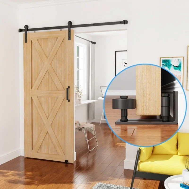 

for Bottom Adjustable Roller Flush Design Door Hardware 8 in 1 Sliding Door Slides Rails Barn Door Floor Guide Stay Roller