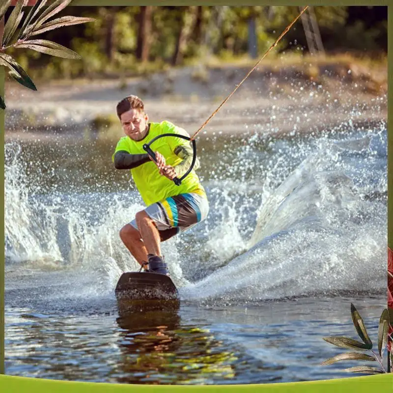 

A08P-2X Веревка для водных лыж 23 м Лыжная веревка с ручкой в стиле вейкборда Серфинг Буксирный шнур для поводка для вейкборда, наколенника, серфинга