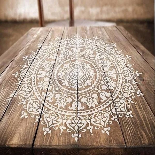 

Big Stencil Large For Decor Paint Template On The Wall Furniture Huge Giant Mandala Indian Arabic Ethnic Round