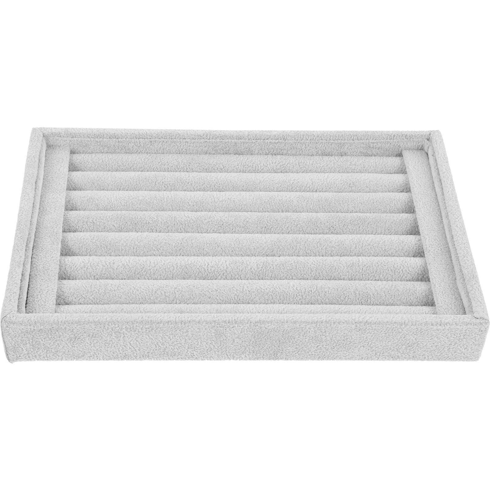 

Elliptical Small Velvet Jewelry Storage Box Tray Travel Ring ganizer Insert Soft Prevent Scratches Safe Reliable Slots Store