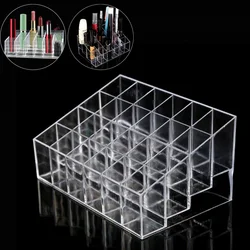 24 Grid Acrylic Lipstick Holder Lipstick Display Stand Holder Lipstick Stand Case Makeup Organizer Cosmetic Jewelry Storage Box