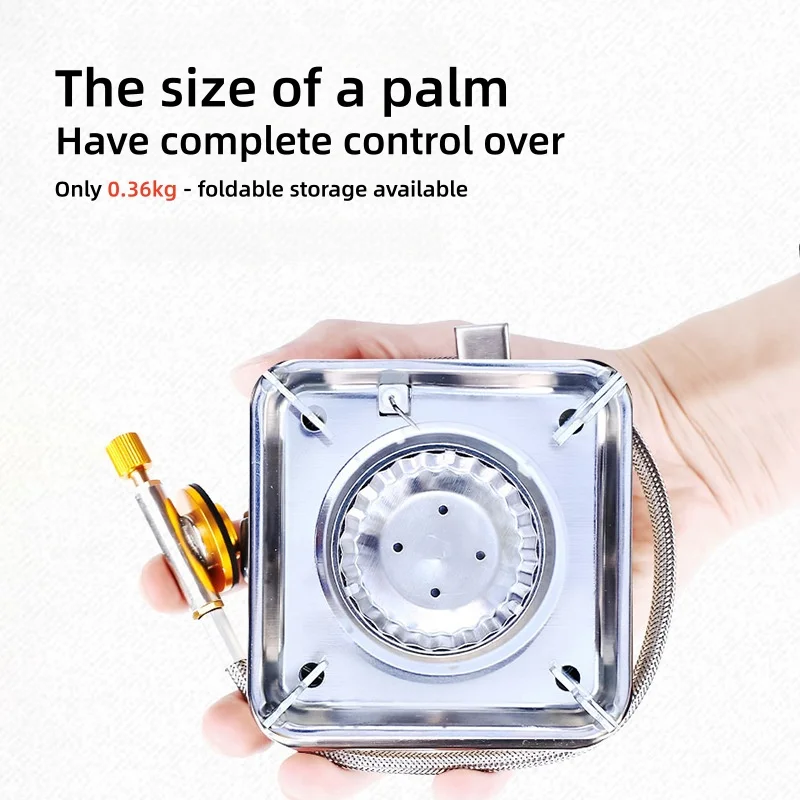 Outdoor Windproof mini Cartridge Stove, Portable Cartridge Stove, Picnic Stove, Folding Lotus-Shaped Small Stove for Hiking - view 6