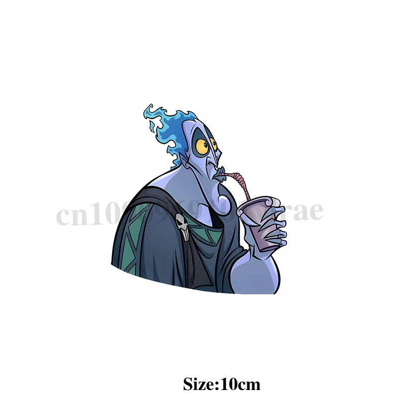 Hercules Hades Disney Cup Wrap for Water Bottle Transfer Stickers Waterproof DIY Custom Water Cups Wrap Stickers Adhesive Decals