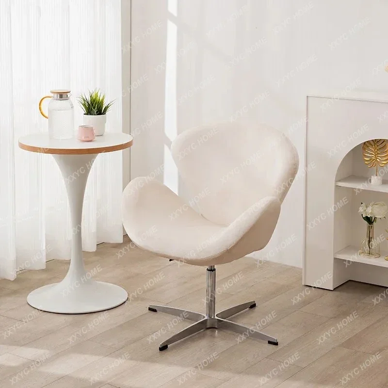 

Nordic Lazy Sofa Chair Household Modern Simple Cream Wind Velvet Design Single Person Rotary Leisure Office Chair Dropshipping
