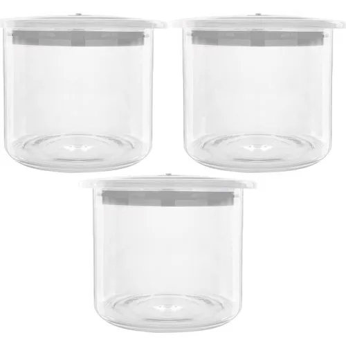 Mama Camilla Pcs Set Set Silicone Jar With Lid Spice Borosilicate Vacuum Cover Pyrex Linda 6306 Gray