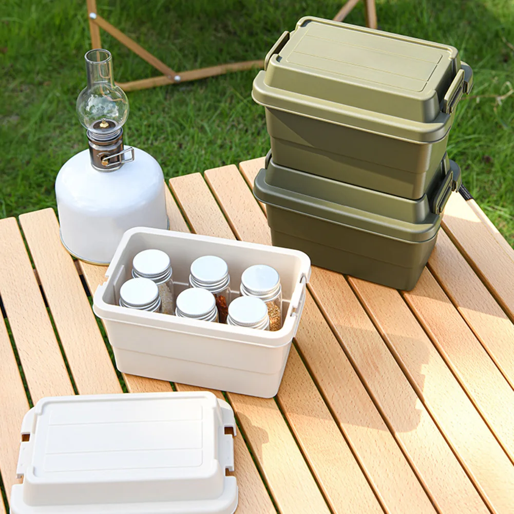 

Storage Box Outdoor Spice Bottle Storage Case Portable Desktop Sundries Organiser For Picnic Kitchen Storage & Organization