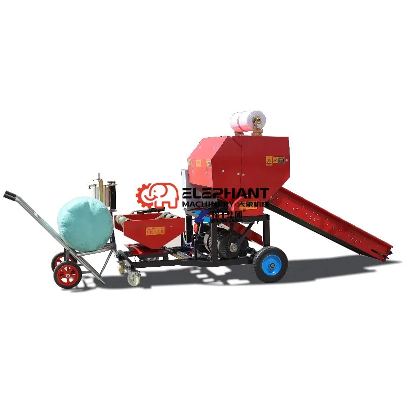 Farm Use Automatic Round Silage Hay Baler Machine Silage Packing Machine for Grass Straw Forage Baling Agricultural Machinery