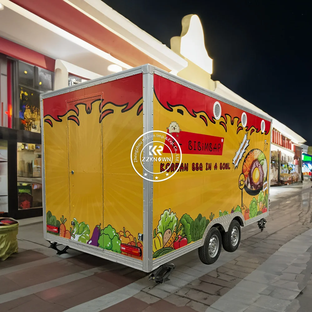 Hot Sale Catering Food Truck Hotdog Ice Cream Cart Mobile Kitchen Customized Kitchen Equipments Food Truck Trailer