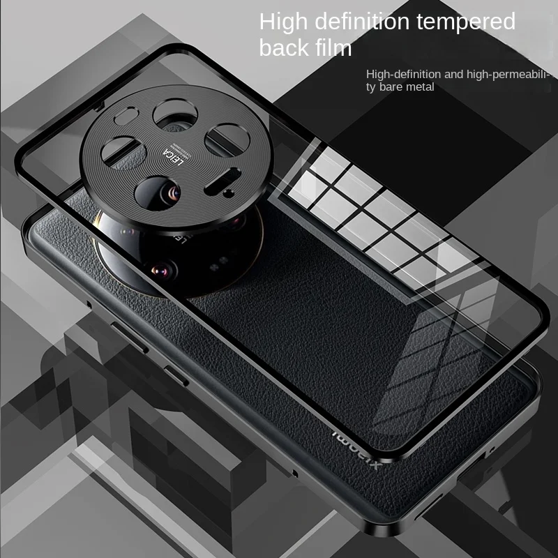 Metal Bumper with Clear Back Tempered Glass Case For Xiaomi Mi 13 Ultra 13Ultra Xiaomi13Ultra with Metal Camera Lens Protector