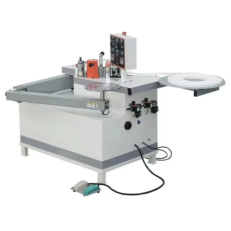 Automatic Shaped Edge Banding Machine for Curved Woodworking Rocker Arm Panel Furniture Right Angle Stacked Arm Design