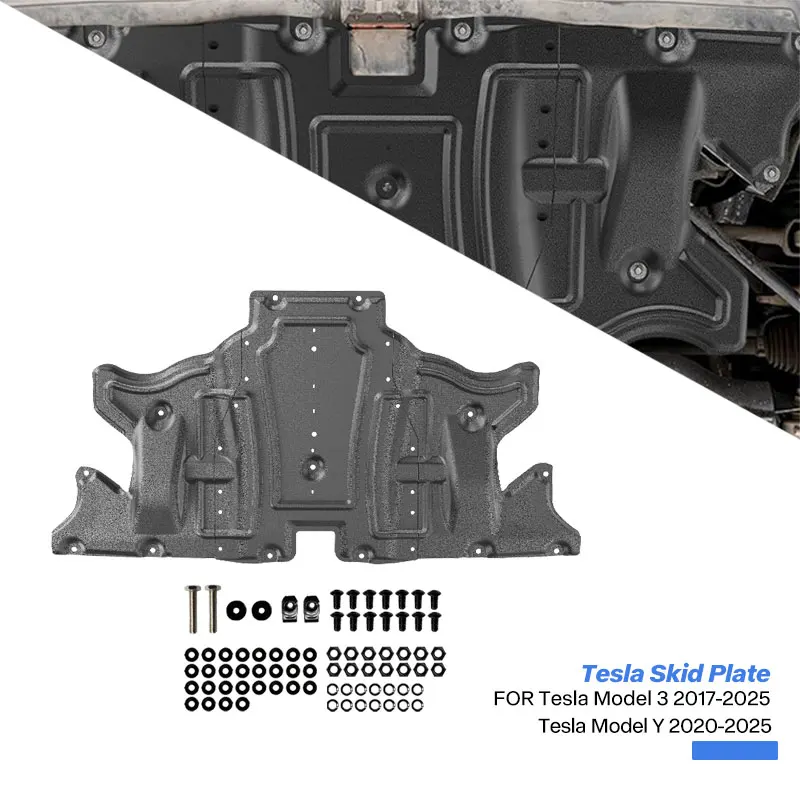 

Steel Lower Engine Base Chassis Guard Kit Rear Skid Plate for Model Y 2020-2025/Model 3 2017-2025