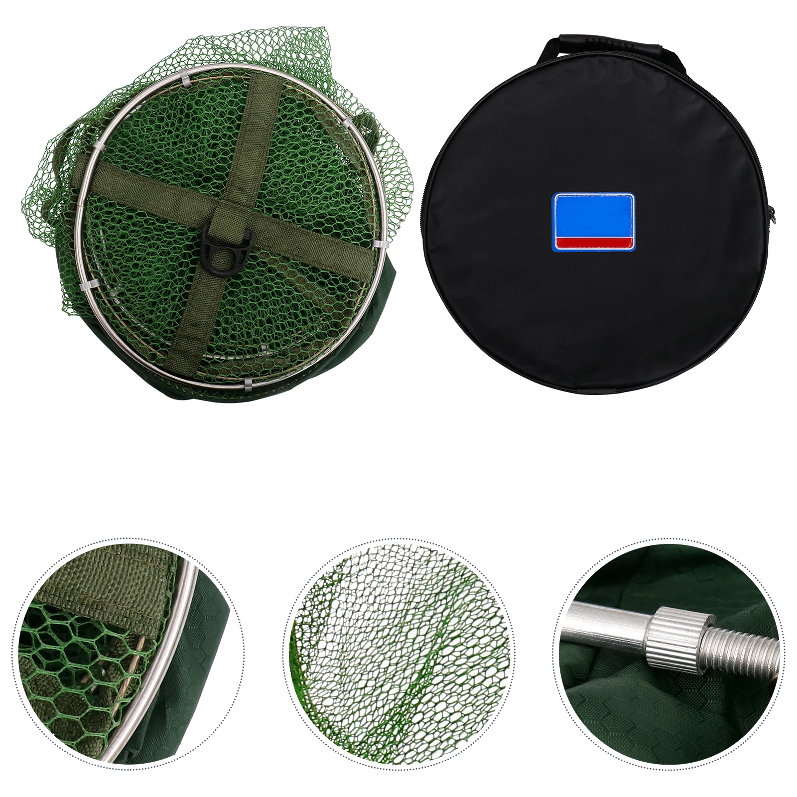 

Fishing Net Bag Heavy Duty Nets Large Fish Seawater River Boat Fishing Durable Mesh Easy Fold Nylon Truck Replacement