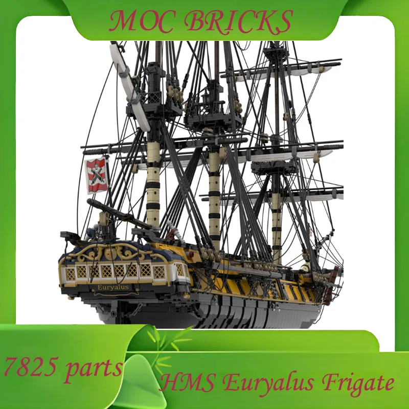 맞춤형 3233PCS MOC HMS 유리알루스 프리깃 모델 기술 DIY 조립 어린이 장난감 생일 크리스마스 선물