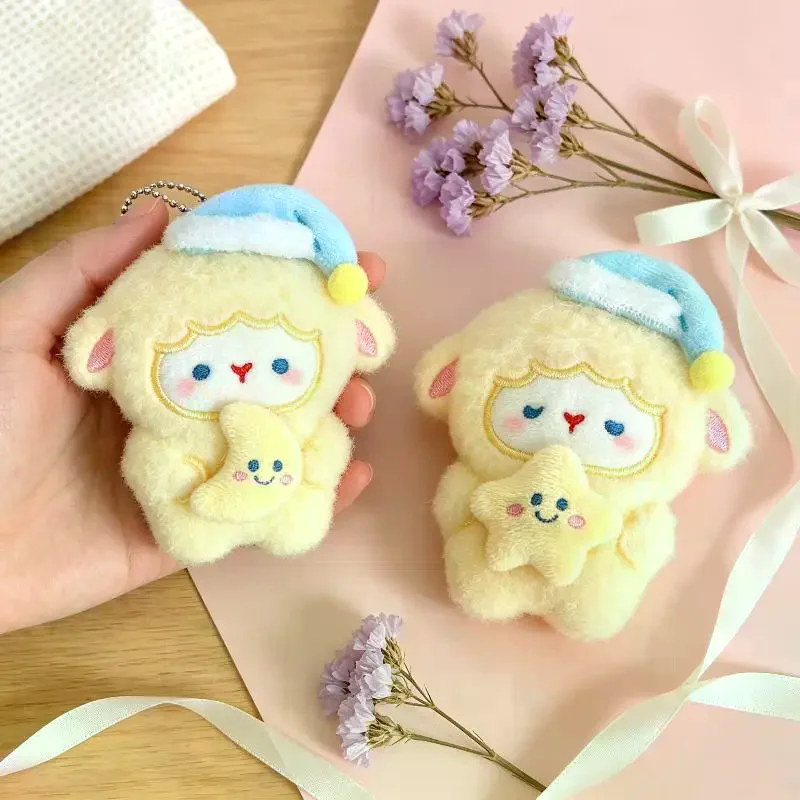 Cute Soft Fluffy Plush Lamb Keychain Design Perfect Bag Decoration Holiday Gift For Kids Girls Teens