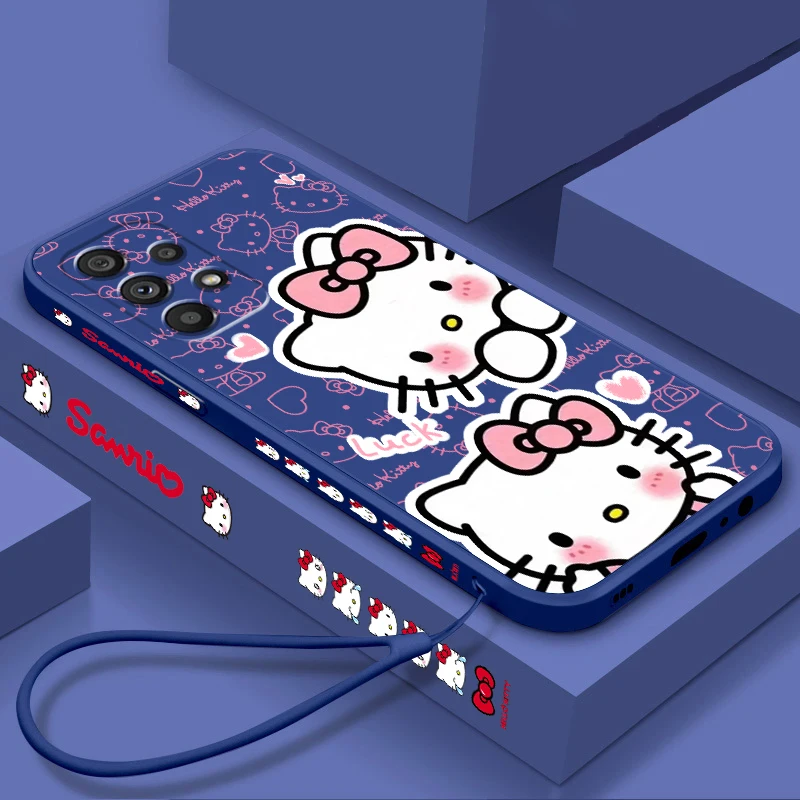 

Hello Kitty Art Cute Sanrio Liquid Left Rope For Samsung Note 20 10 A54 A31 A14 A03 A22 A34 A04 A24 A25 Ultra Plus 5G Cover
