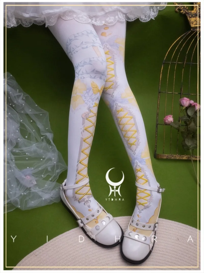Summer Japanese Original Digital Printing Stocking Lolita Pantyhose Sweet Cute Style Tights Universal in All Seasons Y2k Hosiery