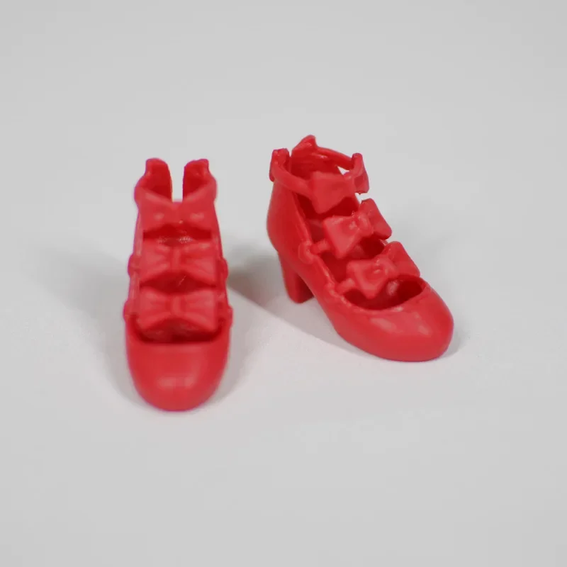 Sale 1 Pair New Style Fit For Blyths Licca Momoko  Toy Bows Adorn Flat Shoes And High Heels  Barbies Doll Accessories