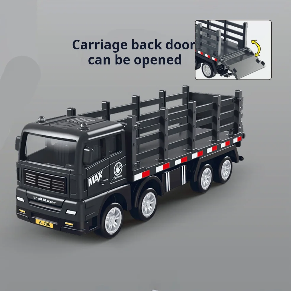 Simulation Transporter Container Lkw Fracht Fahrzeug Kinder Kinder Zurückziehen Auto Modell Pädagogisches Spielzeug für Junge Spiel Geschenk