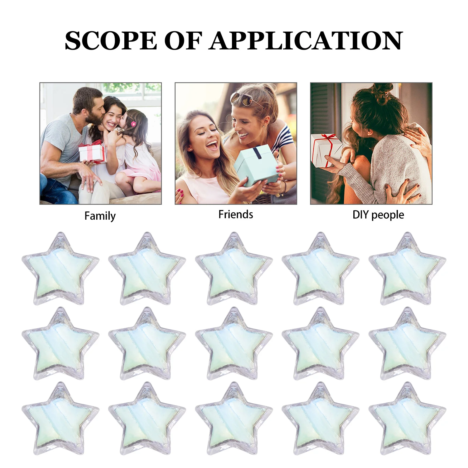 

1Set Charming Star Shape Acrylic Beads Ab Coated DIY Jewelry Making Loose Beads Bracelet Necklace Earrings Pendant