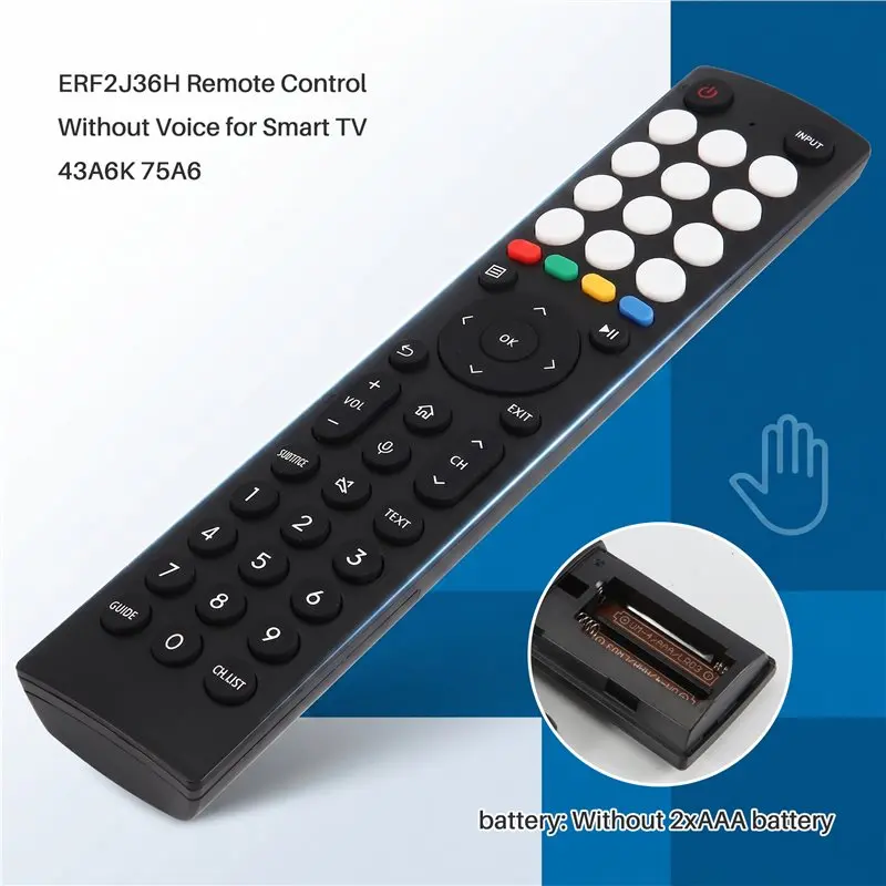 Superior ERF2J36H Remote Control Without Voice Replacement For Hisense Smart TV 43A6K A22443H 75A6 A22443 Parts