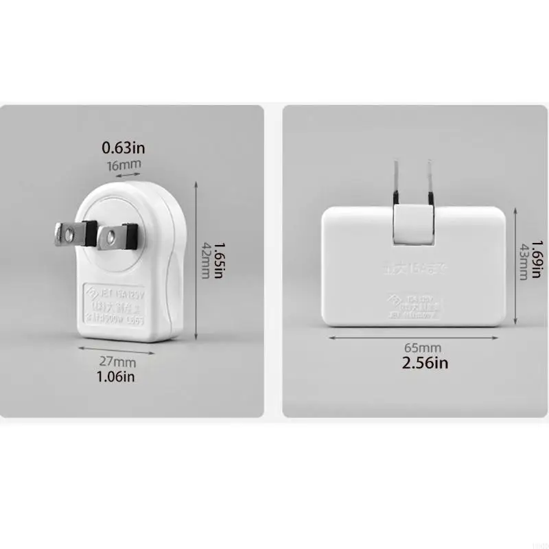 2025 Nuevo adaptador extensión 2 puntas salida, extensor enchufe, adaptador enchufe pared rendimiento