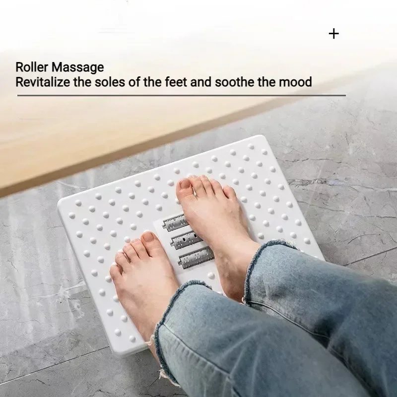 2025 Portable Foot Rest Under Desk Ergonomic Foot Stool With Massage Rollers For Home Office Comfort