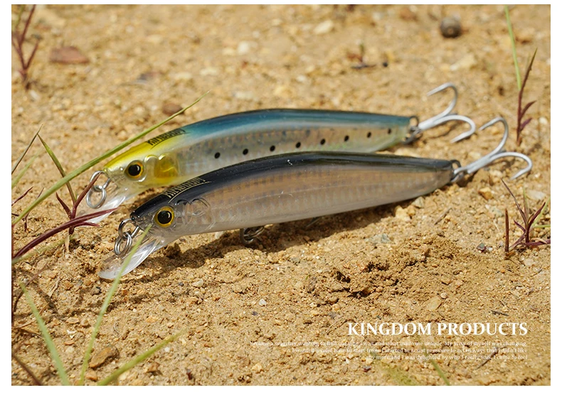 Kingdom Schwimmender Minnow-Angelköder 120mm 23g 130mm 30g Künstlicher Meeres-Angelköder Harter Wobbler für Barsch Forelle Salzwasser-Angeln – Detail 13