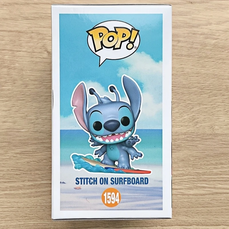 Funko Pop! Disney Lilo & Stitch Stitch on Surfboard #1594 Original Vinyl Figure Collectible Model Desktop Ornament Gift for Fans
