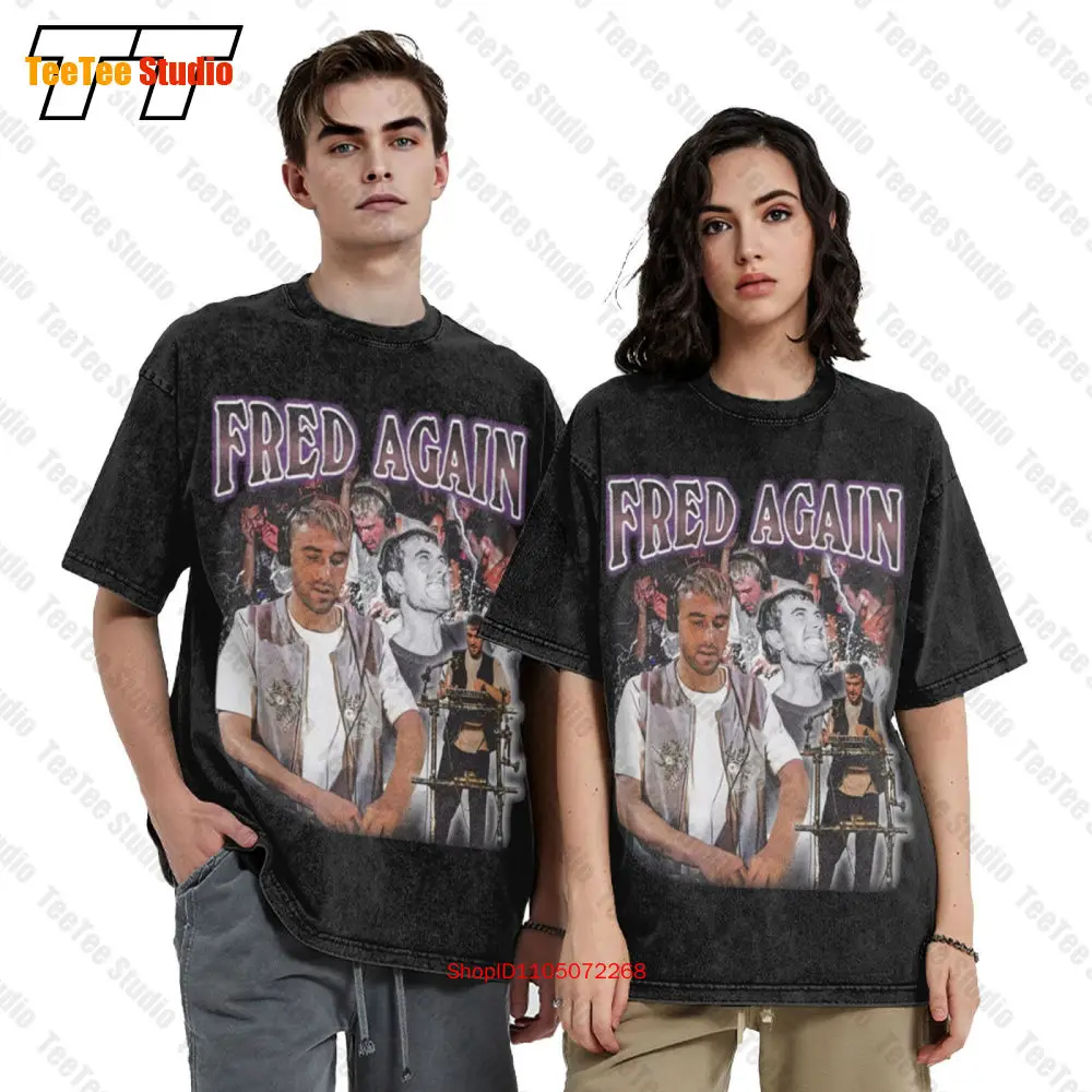 Fred Again Vintage Retro Style Vintage Oversized T-Shirt Boiler Room ZYQA