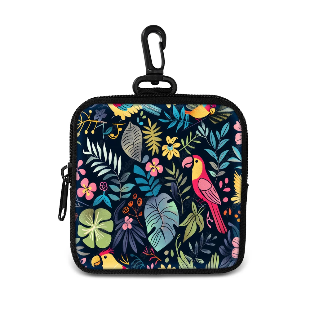 Flowers, birds, trees literature and art Women Men Coin Purse Men Small Bag Wallet Change Purses Zipper Money Bags Kids Wallets