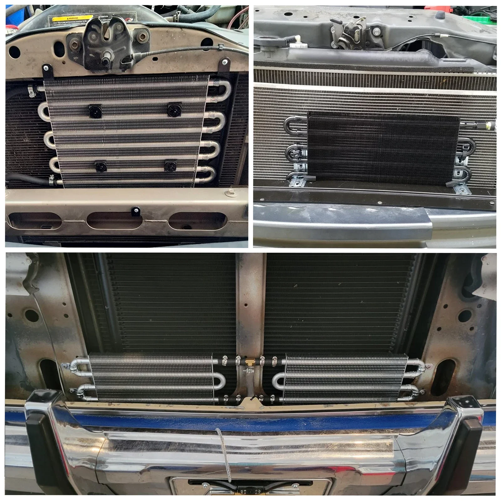 4/6/8 Row Car Air Conditioning Tube Belt Condenser Tube Transmission Oil Cooler Kit Universal Auto-Manual Radiator Converter Kit
