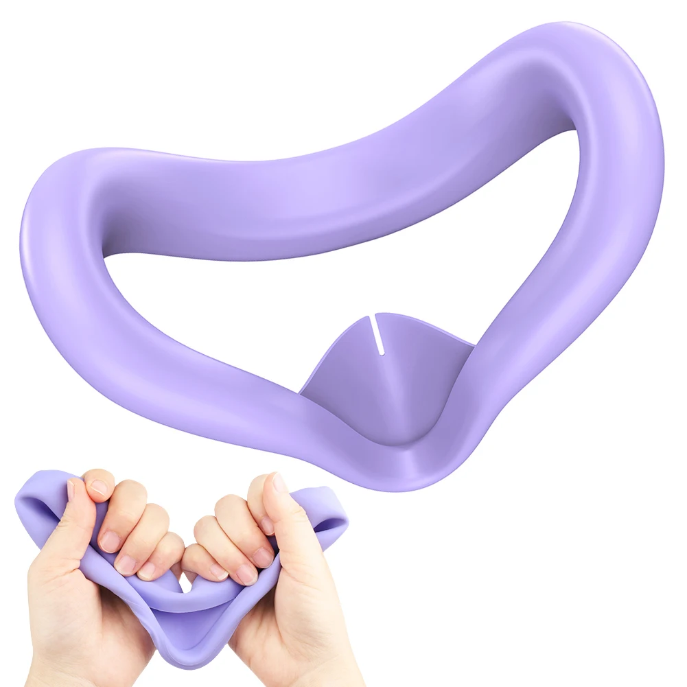 Silikonowa osłona twarzy VR Odporna na pot ochronna podkładka pod oczy z ochraniaczem na nos zapobiegającym wyciekom Poduszka na twarz Zamiennik dla Meta Quest 3S