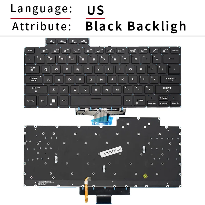 Keyboard AS/Rusia untuk ASUS ROG Zephyrus ROG Huan 16 G16 GA503 GA503Q GA503QR GA503QS Huan 15 G15 GU603 GU603H dengan Lampu Latar